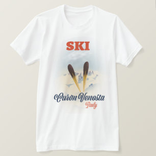 Camiseta Cartaz de esqui Curon Venosta Itália