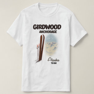 Camiseta Cartaz de esqui de Girdwood anchorage Alasca