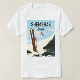 Camiseta Cartaz de esqui Shemshak Irã.
