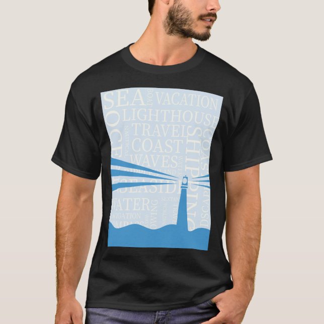 Camiseta Cartaz de farol náutico (Frente)