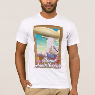 Camiseta Cartaz de férias do dirigível Monte Assiniboine