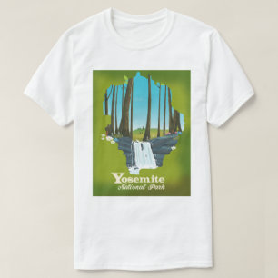 Camiseta Cartaz de férias do Parque Nacional de Yosemite.
