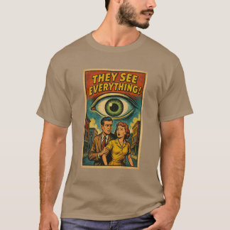 Camiseta Cartaz de história em quadrinhos de ficção científ