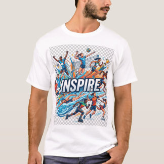 Camiseta Cartaz de Motivação Esportiva INSPIRE - Pé de Vole