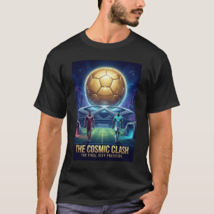 Camiseta Cartaz de Partida de Futebol Futurista Bola de Our