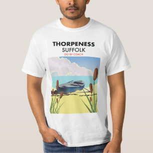 Camiseta Cartaz de praia vintage Thorpeness suffolk. Dois T