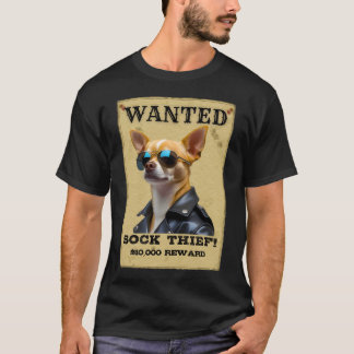 Camiseta Cartaz de PROCURA de Chihuahua Engraçado com Óculo