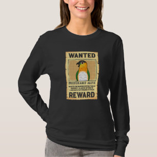Camiseta Cartaz de Procurado Papagaio I Caique-de-cabeça-pr
