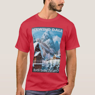 Camiseta Cartaz de Turismo de Icewind Dale Sword Coast Faer