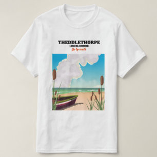 Camiseta Cartaz de viagem à beira-mar de Theddlethorpe Linc