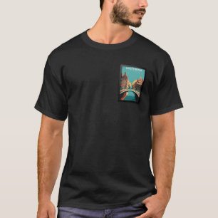 Camiseta Cartaz de Viagem Amsterdã Holanda