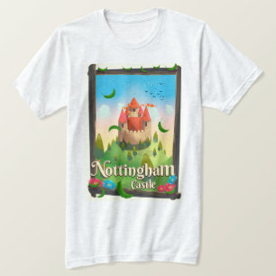 Camiseta cartaz de viagem ao castelo de Nottingham