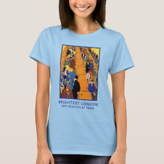 Camiseta Cartaz de Viagem Art Déco Britânico de 1924 de Hor