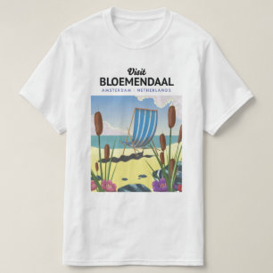 Camiseta Cartaz de viagem Bloemendaal Amsterdã