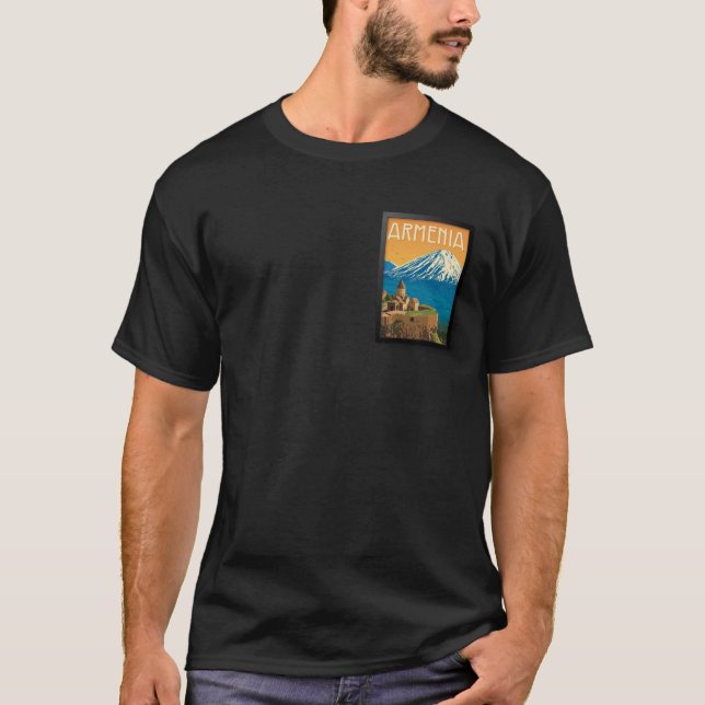 Camiseta Cartaz de Viagem da Armênia (Frente)