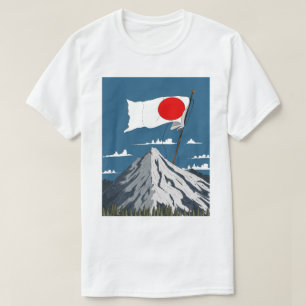 Camiseta Cartaz de viagem da bandeira japonesa