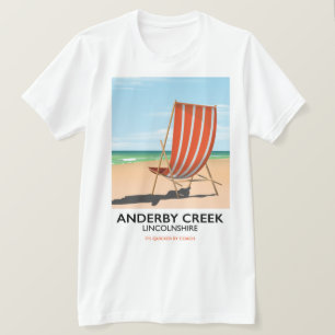 Camiseta cartaz de viagem da costa de Alderby