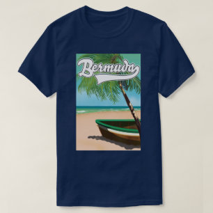 Camiseta Cartaz de viagem da ilha tropical das Bermudas