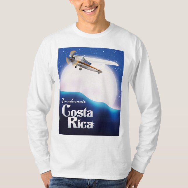 Camiseta Cartaz de viagem da lua de aventura na Costa Rica (Frente)