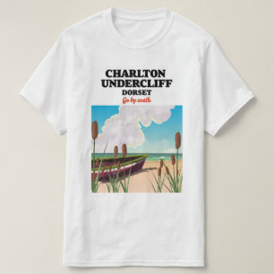 Camiseta Cartaz de viagem da Praia Charlton Undercliff, Dor