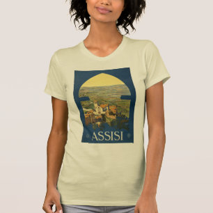 Camiseta Cartaz de Viagem de Assisi