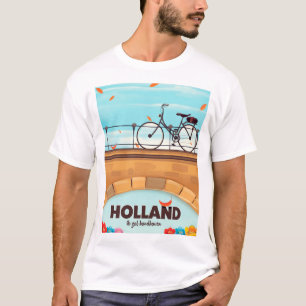 Camiseta Cartaz de viagem de bicicleta "Ik zal handhaven" d