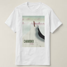 Camiseta Cartaz de viagem de esqui Chamonix França