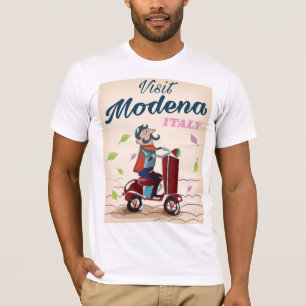 Camiseta Cartaz de viagem de scooter Modena Itália