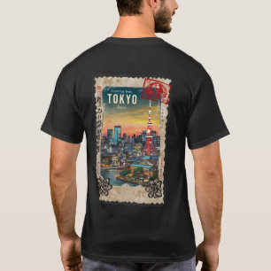 Camiseta Cartaz de Viagem de Tóquio Japão