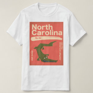 Camiseta cartaz de viagem do aligator da Carolina do Norte