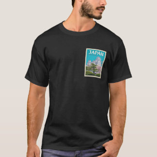 Camiseta Cartaz de Viagem do Castelo Himeji Japão