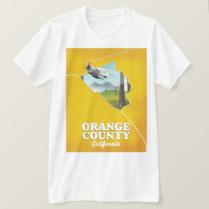 Camiseta Cartaz de viagem do Condado de Orange Califórnia