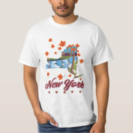 Camiseta Cartaz de viagem do estado de Nova York