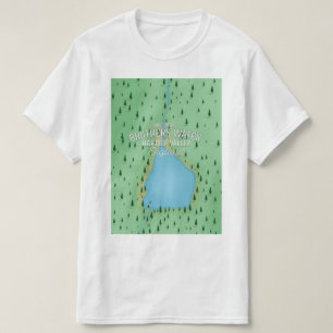 Camiseta cartaz de viagem do lago Buttermere, distrito do l