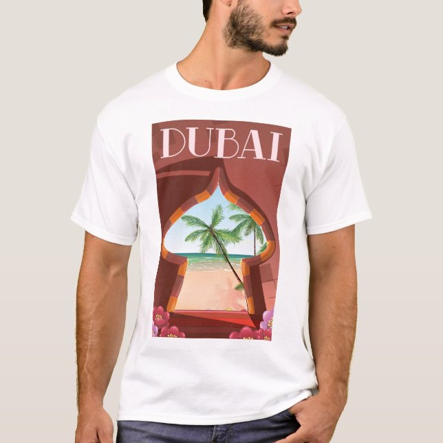 Camiseta Cartaz de viagem do Palácio de Dubai (Frente)