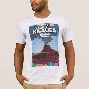 Camiseta Cartaz de viagem do vulcão Kīlauea Hawaii
