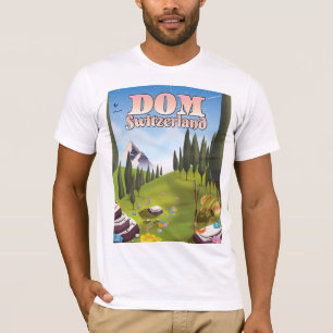 Camiseta Cartaz de viagem Dom Suíça