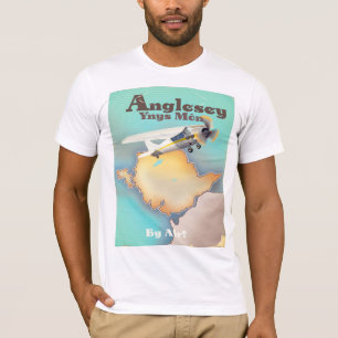 Camiseta Cartaz de viagem estilo vintage Anglesea