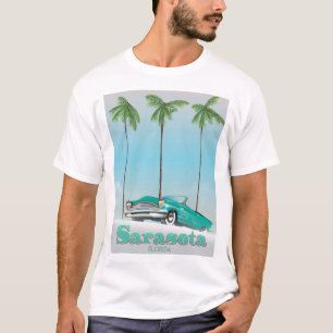 Camiseta Cartaz de viagem estilo vintage de Sarasota Flórid