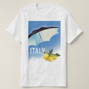 Camiseta Cartaz de viagem estilo vintage limões da Itália