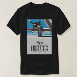 Camiseta Cartaz de viagem para os Estados Unidos