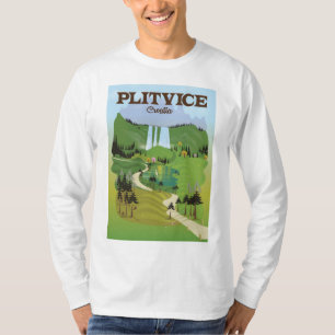 Camiseta Cartaz de viagem Plitvice Croácia