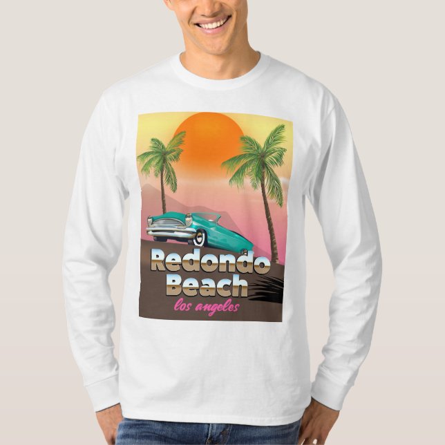 Camiseta Cartaz de viagem Redondo Beach LA (Frente)
