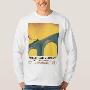 Camiseta Cartaz de viagem Ribblehead Viaduct Yorkshire