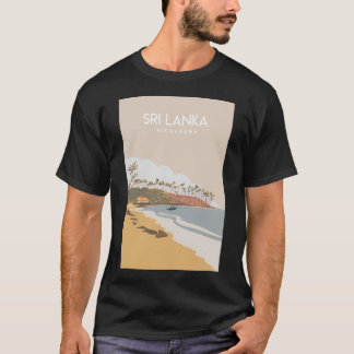 Camiseta Cartaz de Viagem Sri Lanka Hikkaduwa