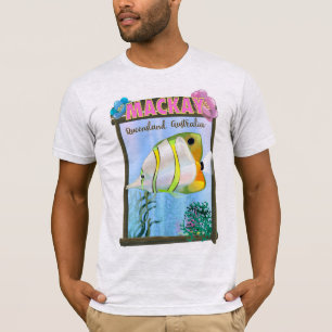 Camiseta Cartaz de viagem tropical Mackay Austrália