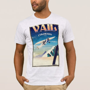 Camiseta Cartaz de viagem vintage Vail Colorado