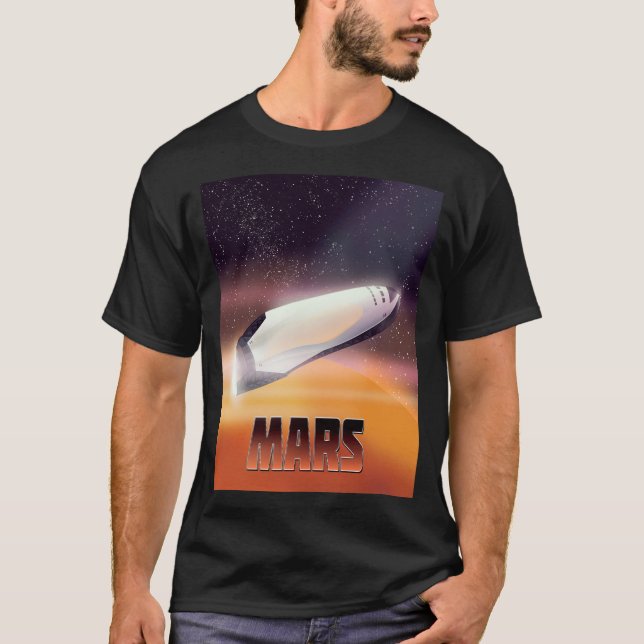 Camiseta Cartaz do Espaço de Marte (Frente)