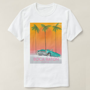 Camiseta Cartaz do viagem de Boca Raton Florida