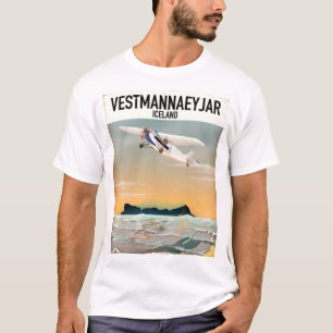 Camiseta Cartaz do viagem de Vestmannaeyjar Islândia
